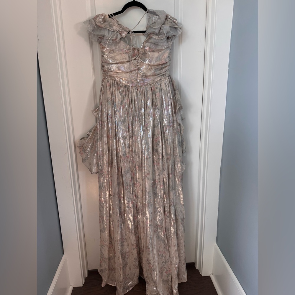 LoveShackFancy White Ruffle High-Low Tulle Party Dress - Picture 9 of 9